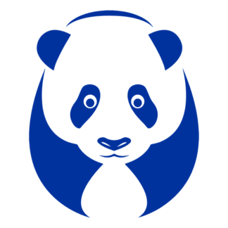 Big Panda Decal (Blue)